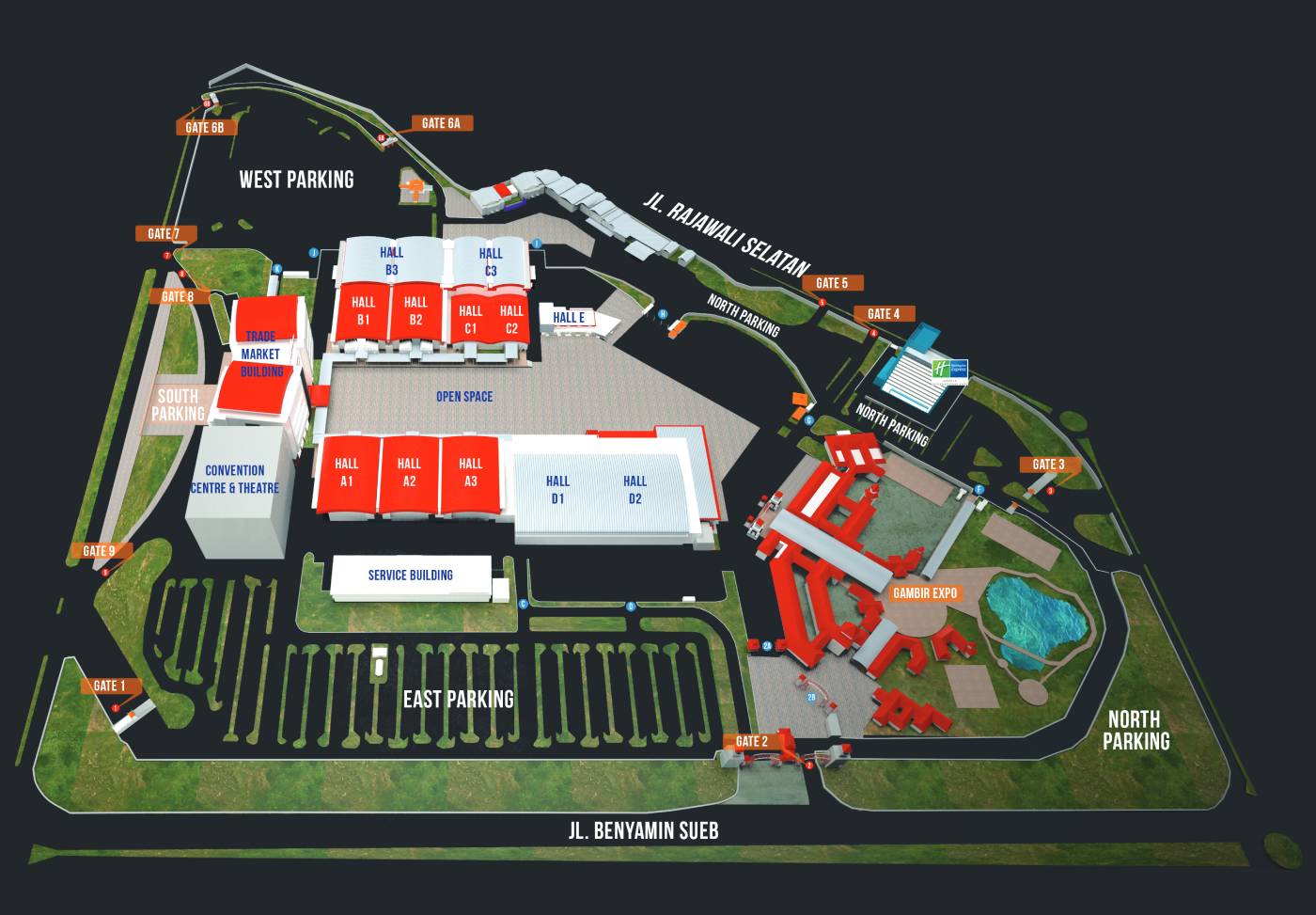 Jakarta International Expo Hall Layout